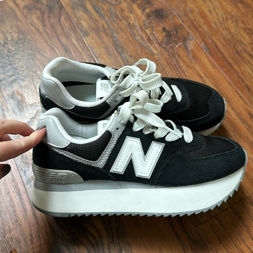 New Balance Black and White Athletic Shoes